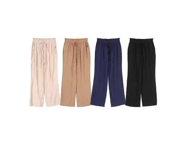 Calça Feminina Pantalona com Cordão Facinelli 290091 - Atacado