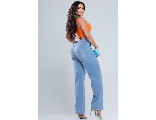 Calça Jeans Feminina RI19 Wide Leg 78678 - Atacado