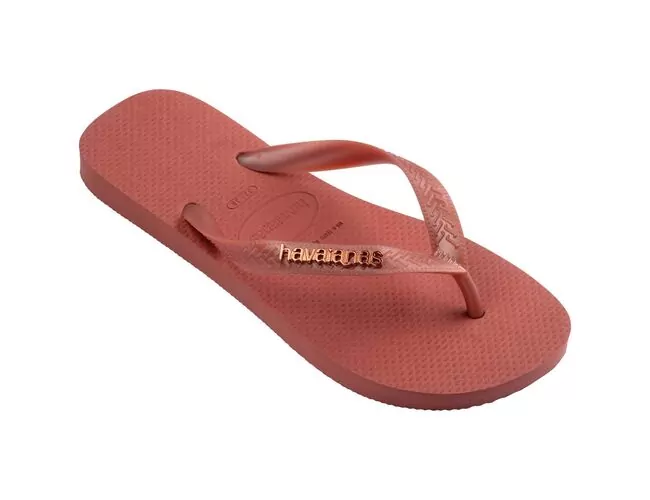 Chinelo Feminino Havaianas Top Logo Metallic - Atacado