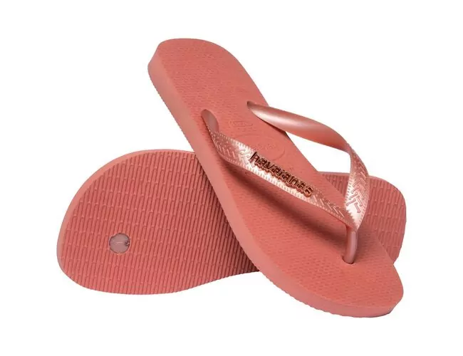 Chinelo Feminino Havaianas Top Logo Metallic - Atacado