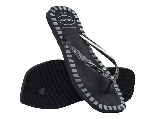 Chinelo Feminino Havaianas Square Glitter Contour - Atacado