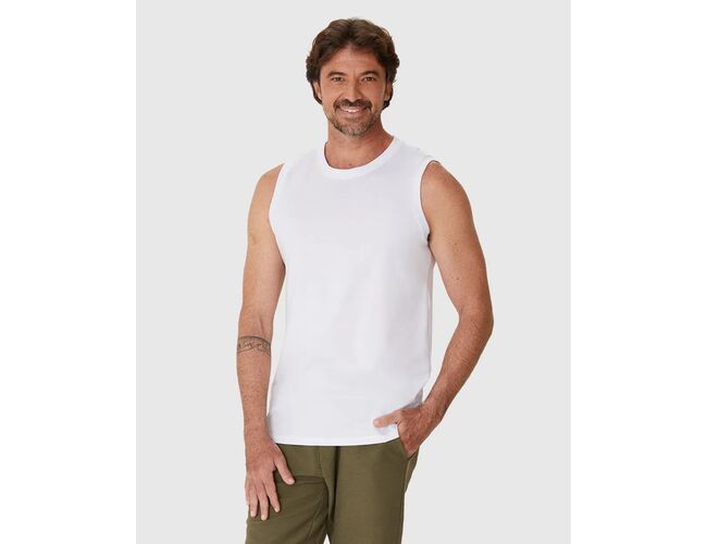 Camiseta Regata Malwee Básica Masculina Cava Ajustada Em Algodão 1000004421 - Atacado