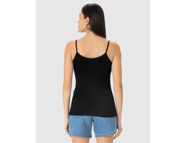 Regata Básica Feminina Malwee Decote Redondo Em Viscose Stretch 1000004489 - Atacado