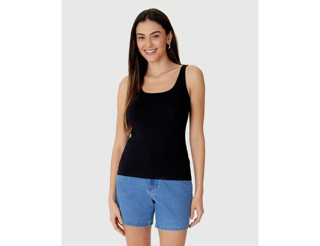 Regata Básica Malwee Feminina Alça Fina Em Algodão 1000004492 - Atacado