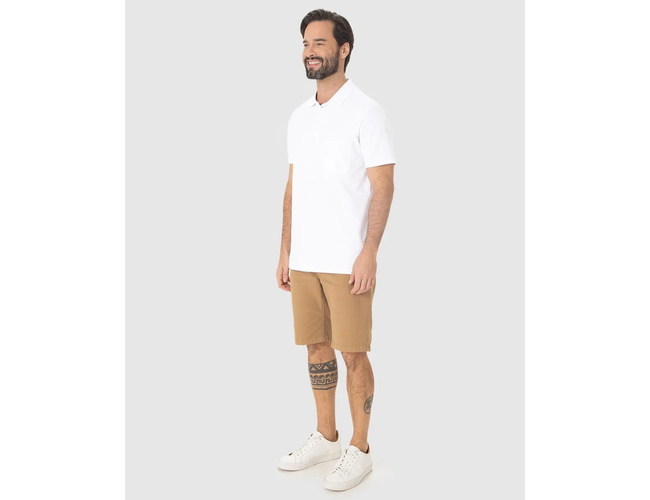 Camisa Polo Básica Malwee Masculina Gola Esporte E Bolso Piquet Stretch 1000004427 - Atacado