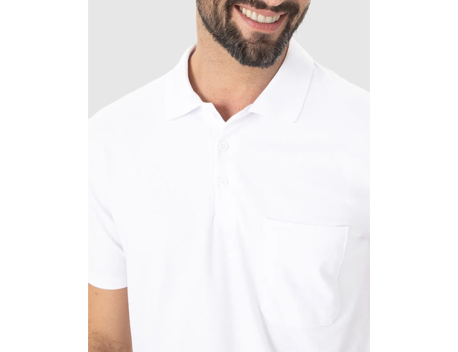 Camisa Polo Básica Malwee Masculina Gola Esporte E Bolso Piquet Stretch 1000004427 - Atacado