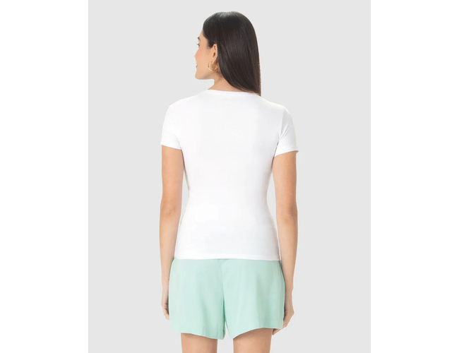 Blusa Básica Feminina Malwee Decote Redondo Em Algodão 1000004500 - Atacado