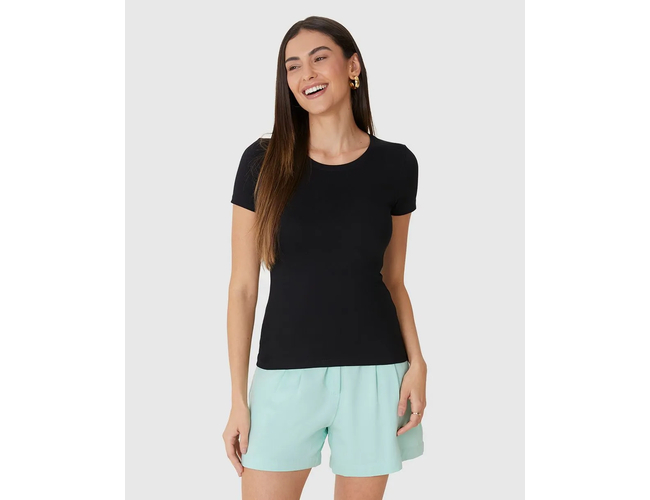 Blusa Básica Feminina Malwee Decote Redondo Em Algodão 1000004500 - Atacado