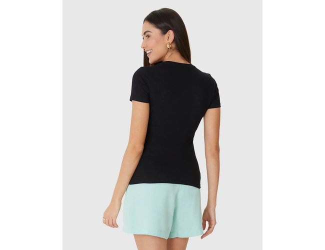 Blusa Básica Feminina Malwee Decote Redondo Em Algodão 1000004500 - Atacado