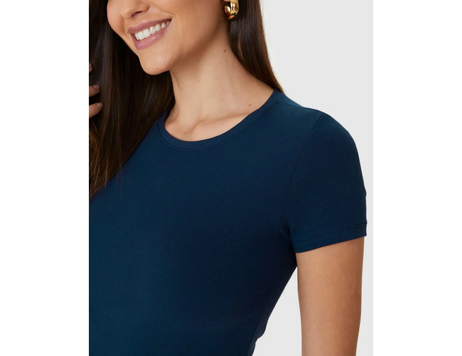 Blusa Básica Feminina Malwee Decote Redondo Em Algodão 1000004500 - Atacado