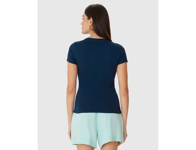 Blusa Básica Feminina Malwee Decote Redondo Em Algodão 1000004500 - Atacado