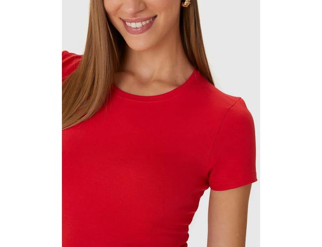 Blusa Básica Feminina Malwee Decote Redondo Em Algodão 1000004500 - Atacado