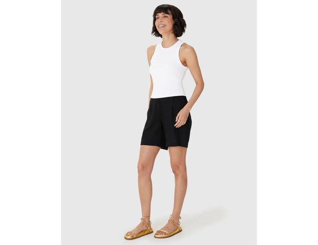 Regata Básica Malwee Feminina Long Cropped Viscose Canelada 10000113554 - Atacado