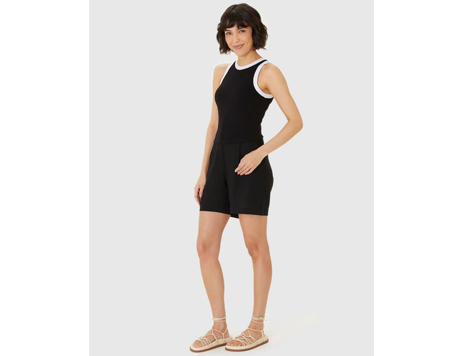 Regata Básica Malwee Feminina Long Cropped Viscose Canelada 10000113554 - Atacado Regata Básica Malwee Feminina Long Cropped Viscose Canelada 10000113554 - Atacado