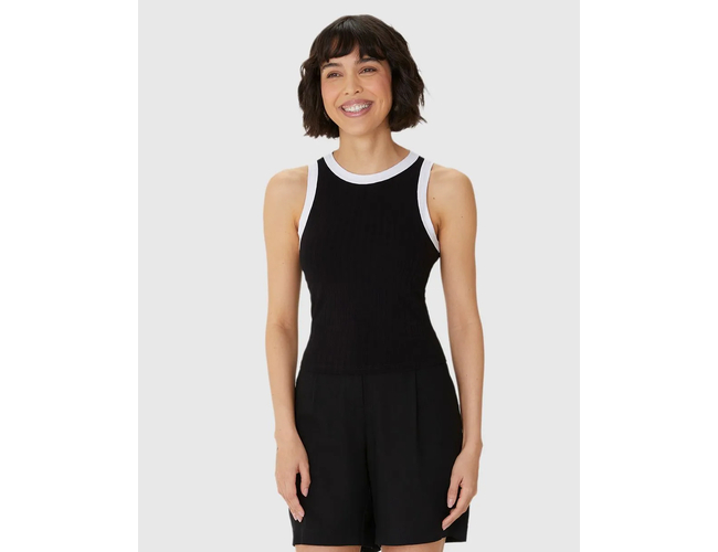 Regata Básica Malwee Feminina Long Cropped Viscose Canelada 10000113554 - Atacado Regata Básica Malwee Feminina Long Cropped Viscose Canelada 10000113554 - Atacado