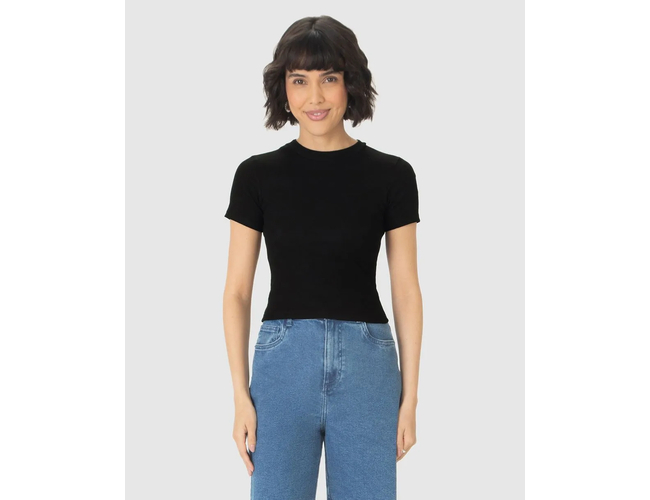 Blusa Básica Malwee Feminina Decote Redondo Ribana 1000114191 - Atacado