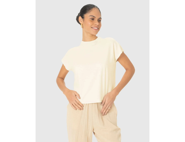 Blusa Básica Malwee Feminina Manga Curta Algodão Comfy 10000120770 - Atacado