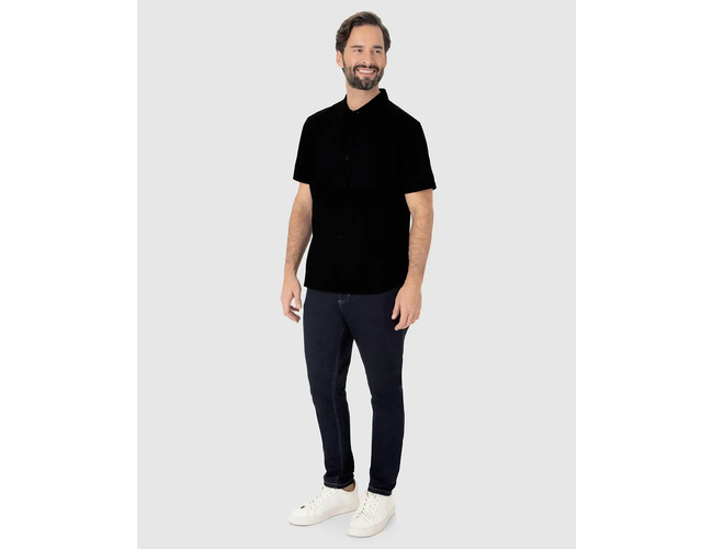 Camisa Malwee Masculina Regular Manga Curta Tricoline Bordado 1000121715 - Atacado Camisa Malwee Masculina Regular Manga Curta Tricoline Bordado 1000121715 - Atacado