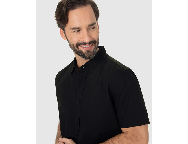 Camisa Malwee Masculina Regular Manga Curta Tricoline Bordado 1000121715 - Atacado Camisa Malwee Masculina Regular Manga Curta Tricoline Bordado 1000121715 - Atacado