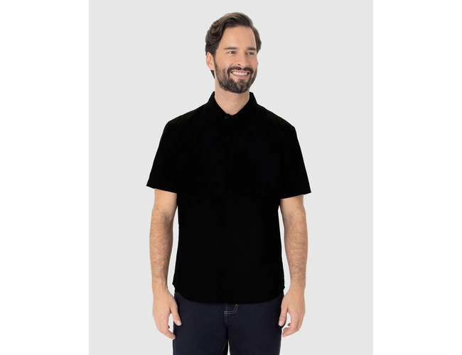 Camisa Malwee Masculina Regular Manga Curta Tricoline Bordado 1000121715 - Atacado Camisa Malwee Masculina Regular Manga Curta Tricoline Bordado 1000121715 - Atacado
