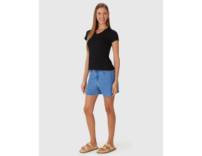 Blusa Básica Malwee Feminina Decote V Em Algodão 1000047373 - Atacado