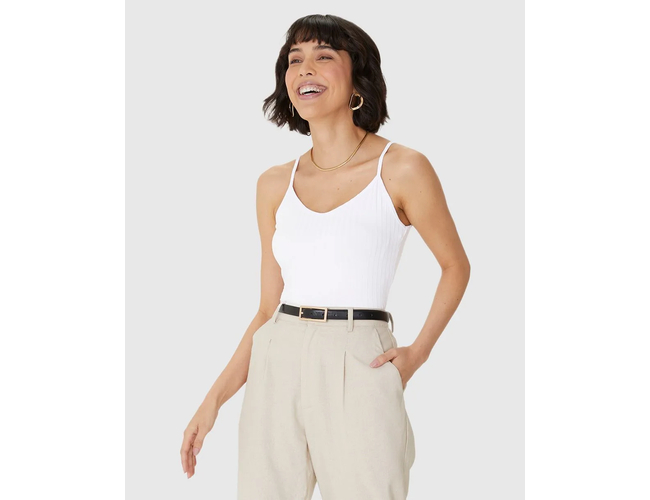 Regata Básica Malwee Feminina Alça Fina Canelada Viscose 1000050617 - Atacado