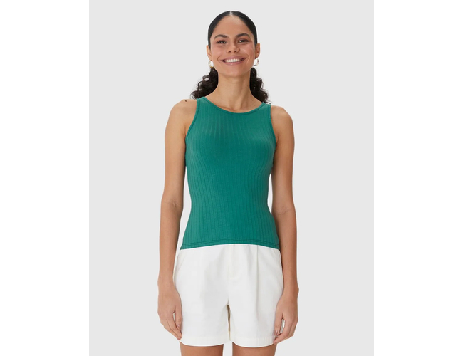 Regata Básica Malwee Feminina Decote Redondo Canelado Viscose 1000079308 - Atacado