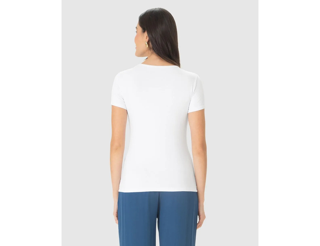Blusa Básica Malwee Feminina Decote Redondo Viscose Stretch 1000079410 - Atacado
