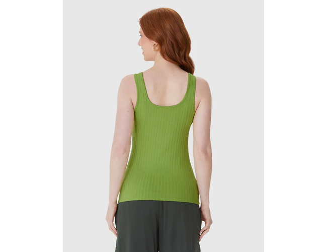 Regata Básica Feminina Decote U Canelado Viscose 1000089661 - Atacado