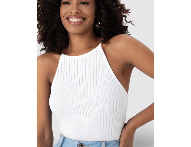 Regata Básica Malwee Feminina Nadador Canelado Viscose 1000068765 - Atacado