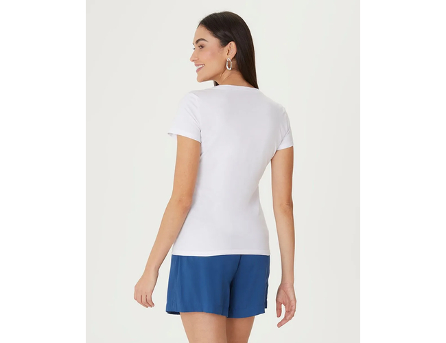 Blusa Básica Malwee Feminina Baby Look Em Algodão 100004499 - Atacado
