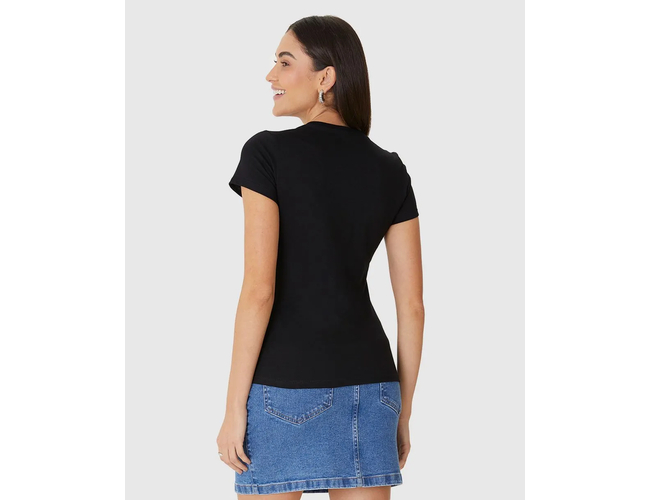 Blusa Básica Malwee Feminina Baby Look Em Algodão 100004499 - Atacado
