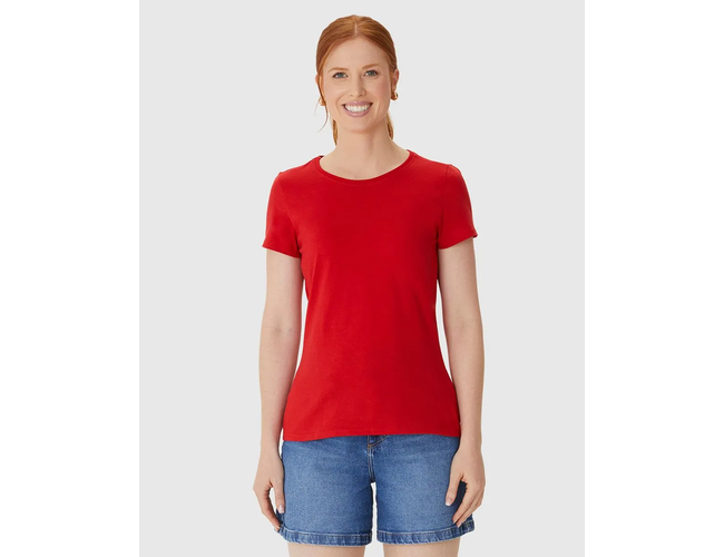 Blusa Básica Malwee Feminina Baby Look Em Algodão 100004499 - Atacado