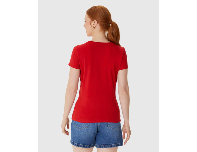 Blusa Básica Malwee Feminina Baby Look Em Algodão 100004499 - Atacado