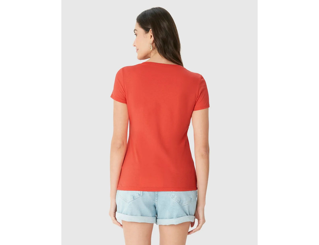 Blusa Básica Malwee Feminina Baby Look Em Algodão 100004499 - Atacado