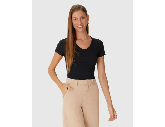 Blusa Básica Malwee Feminina Decote V Em Algodão 1000004502 - Atacado