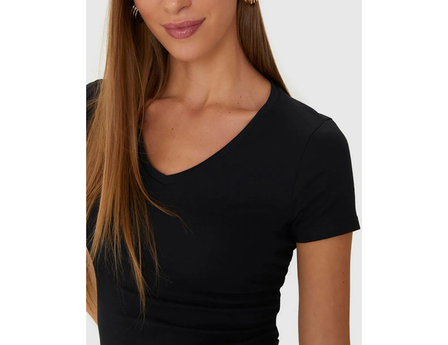 Blusa Básica Malwee Feminina Decote V Em Algodão 1000004502 - Atacado