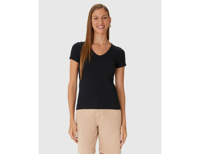 Blusa Básica Malwee Feminina Decote V Em Algodão 1000004502 - Atacado