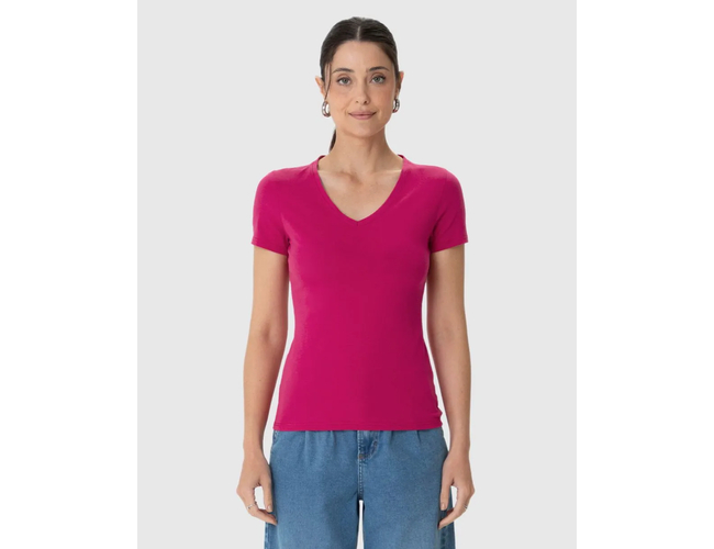 Blusa Básica Malwee Feminina Decote V Em Algodão 1000004502 - Atacado