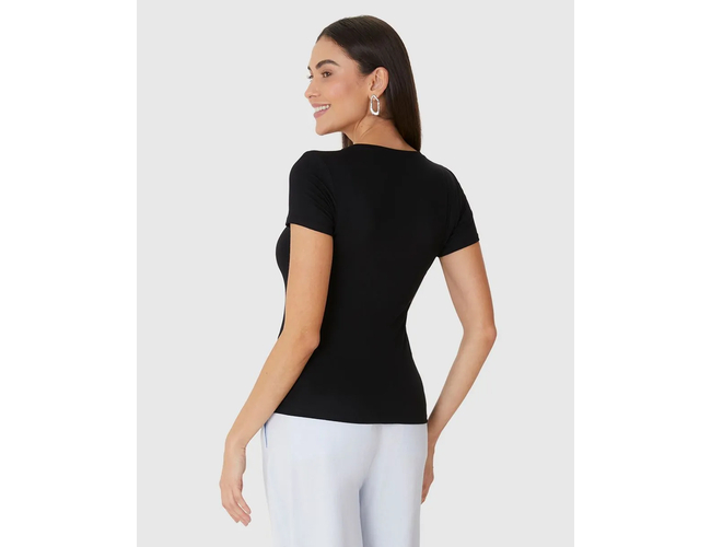 Blusa Básica Malwee Feminina Decote V Viscose Stretch 1000004503 - Atacado