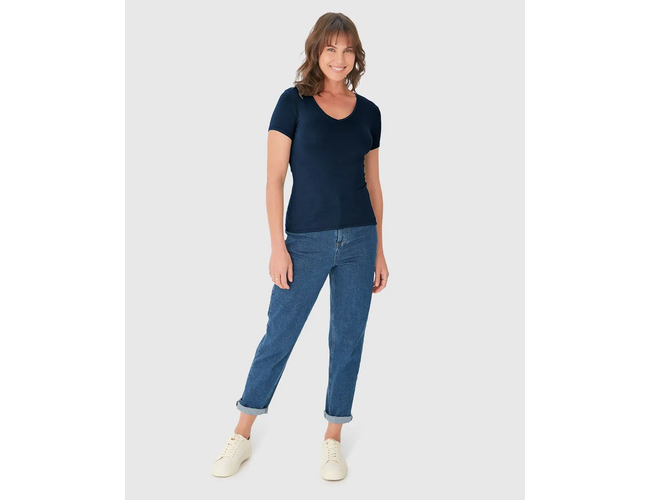 Blusa Básica Malwee Feminina Decote V Viscose Stretch 1000004503 - Atacado