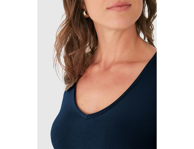 Blusa Básica Malwee Feminina Decote V Viscose Stretch 1000004503 - Atacado