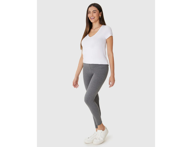 Calça Legging Básica Malwee Feminina Cintura Média Algodão 1000009701 - Atacado