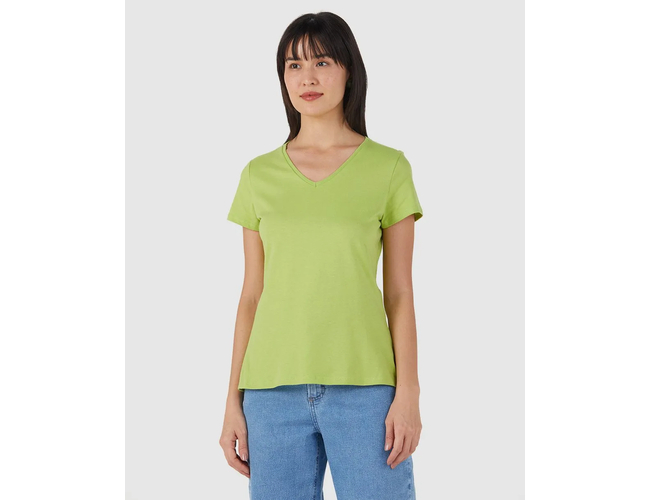 Blusa Básica Malwee Feminina Decote V Em Algodão 1000047373 - Atacado