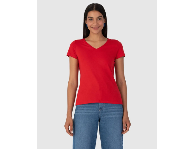 Blusa Básica Malwee Feminina Decote V Em Algodão 1000047373 - Atacado