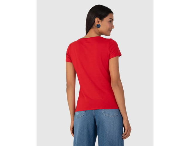 Blusa Básica Malwee Feminina Decote V Em Algodão 1000047373 - Atacado