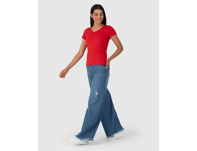 Blusa Básica Malwee Feminina Decote V Em Algodão 1000047373 - Atacado