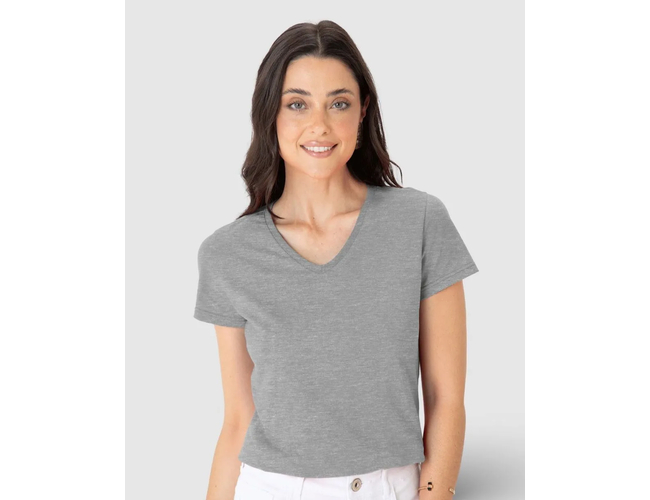 Blusa Básica Malwee Feminina Decote V Em Algodão 1000047373 - Atacado