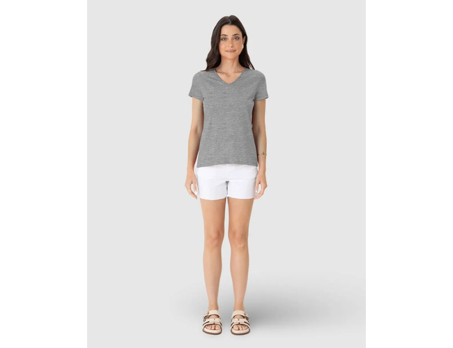 Blusa Básica Malwee Feminina Decote V Em Algodão 1000047373 - Atacado