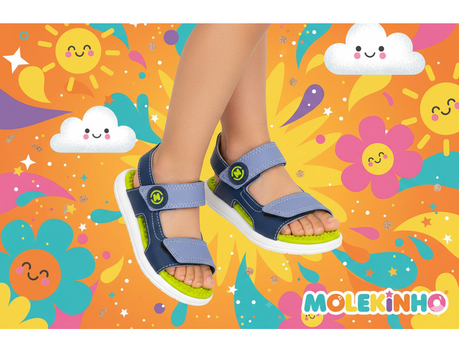 Sandália Baby Molekinho 2619.216.13958 - Atacado
